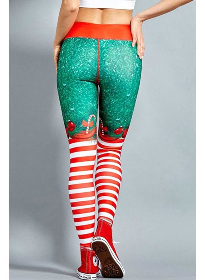Pincuttee Women's Funny Printed Ugly Christmas Leggings Soft Stretchy Holiday Tights, Xmas-9, Large-X-Large - Image 3