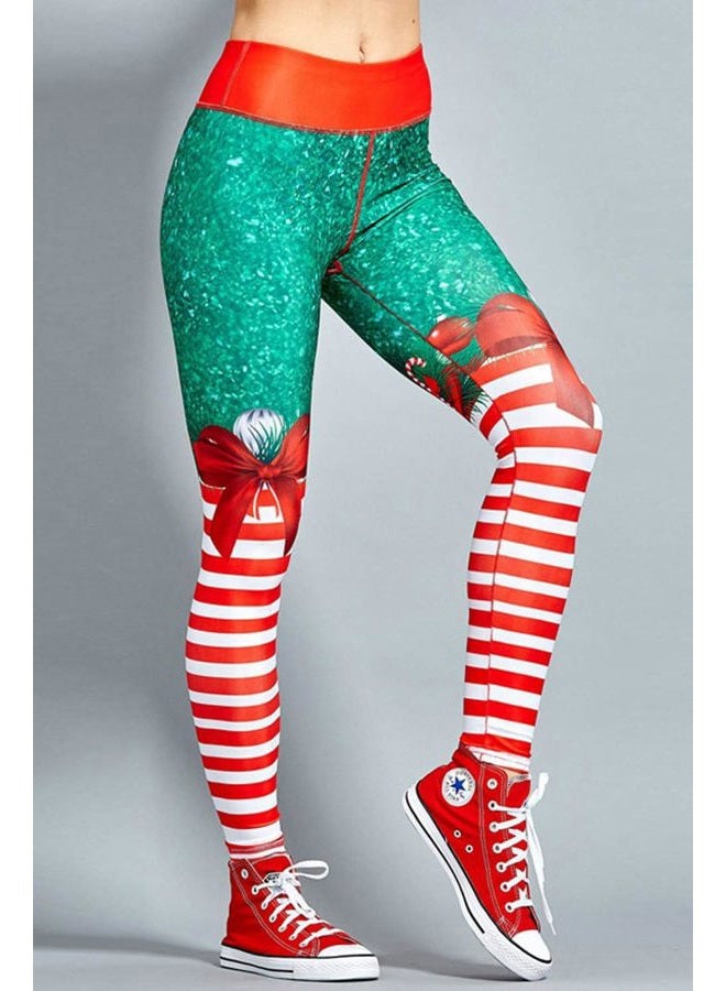 Pincuttee Women's Funny Printed Ugly Christmas Leggings Soft Stretchy Holiday Tights, Xmas-9, Large-X-Large - Image 2