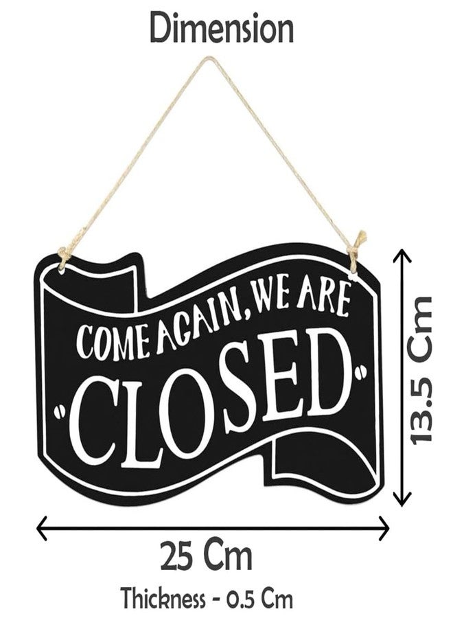 STORE 2508 Store2508 Open Close Reversible Wooden Double Sided Sign Board for Shops Café Restaurant - Image 3