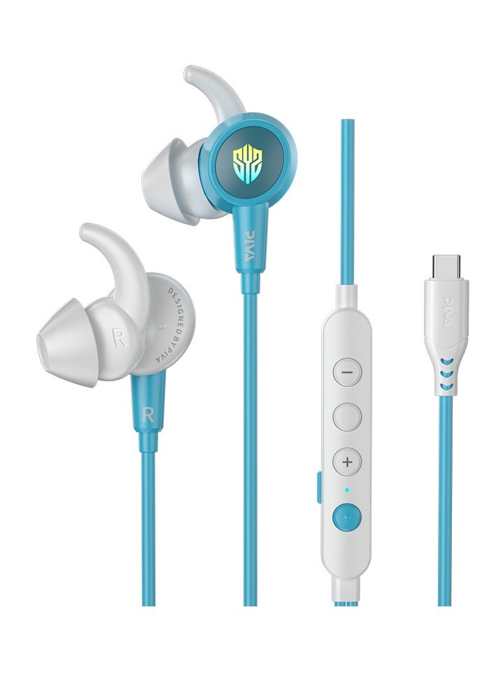 PIVA S6C Wired Surround Gaming Headset Built-in Sound Card RGB Lighting for Fun During Use and Multi-directional Microphone Comfortable for Ears and Skin with Type-C Cable for Android Mobiles, iPhone 15, iPhone 16 and iPad with Type-C Cable - Image 1