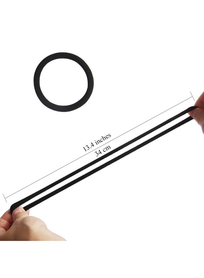 Sky Shine 20 PCS Large Size 2.4 Inch Multicolor Thick Seamless Hair Ties – Strong Hair Elastics for Curly, Heavy & Long Hair, Big Ponytail Holders for Women, Men & Girls - Image 3