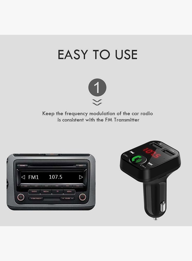 Car Audio Modulator Wireless BT Handsfree FM With USB Auto Charge - Image 5