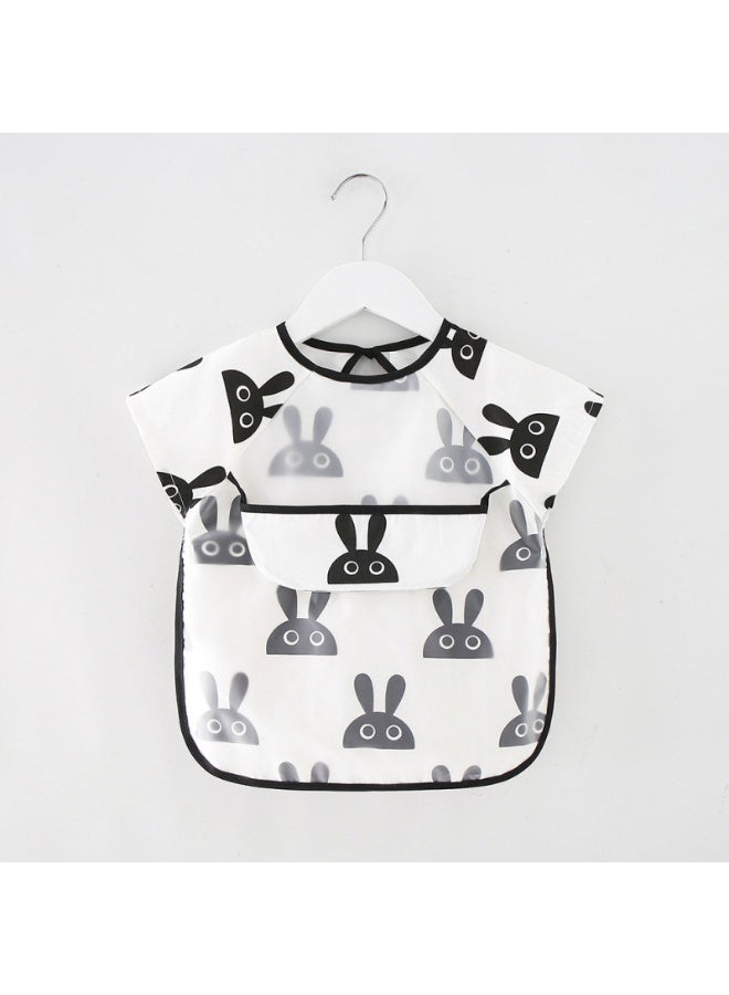 Baby Waterproof Bib, Stain Resistant Toddler Feeding Bib with Pocket, Cute Rabbit Print for 2-4 Years Old - Image 2