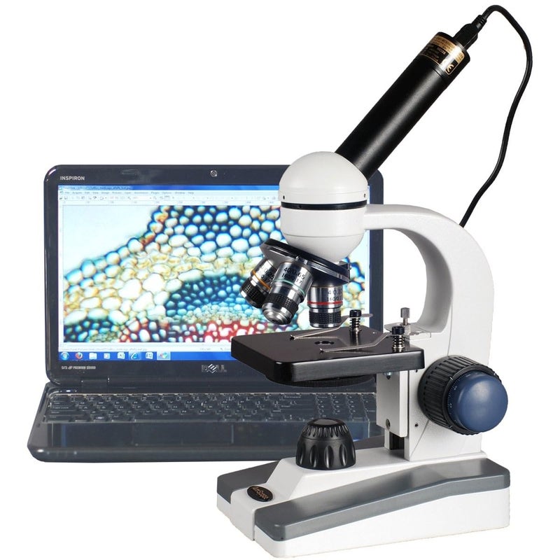 AmScope AmScope 40X1000X LED Student Microscope  5MP USB Camera M150CE5 - Image 1