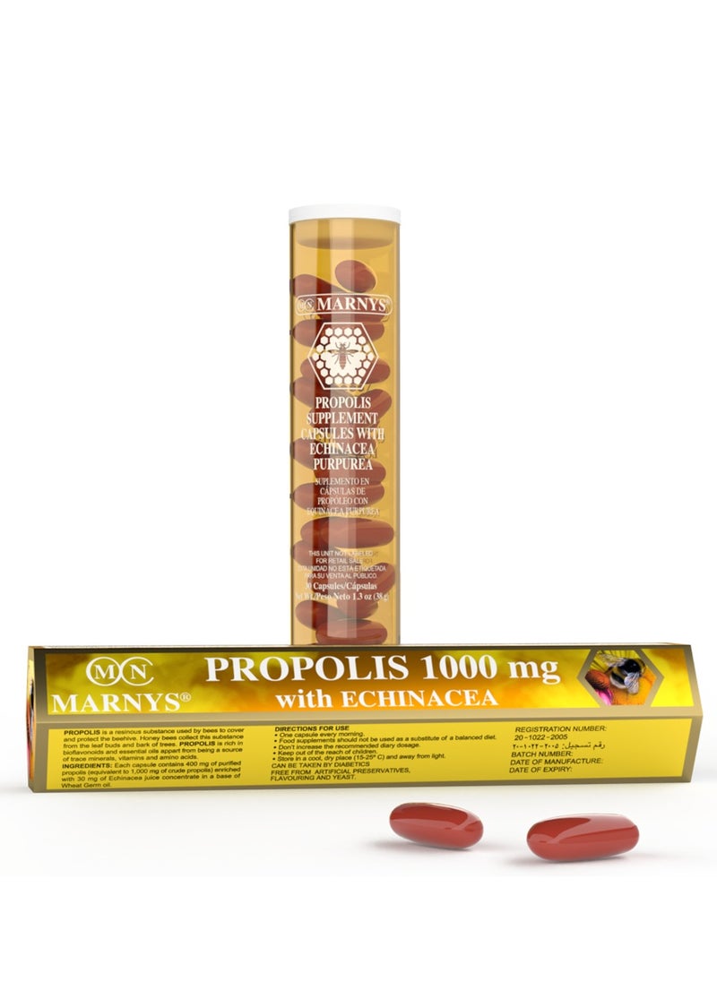 MARNYS Propolis with Echinacea 1000 mg - 30 Capsules  - Image 2