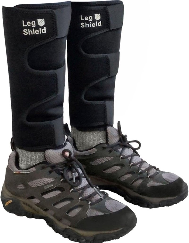 Leg Shield Leg Gaiters with Hook and Loop Straps – Soft Neoprene, Basic Lower-Leg Protection for Yard Work, Mountain Biking, Outdoor Use, and General Shin/Calf Protection (Pair) - Image 1