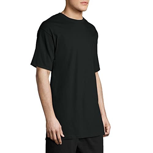 Hanes Men's Short Sleeve Beefy-T (Pack of 2), Black, Large - Image 4