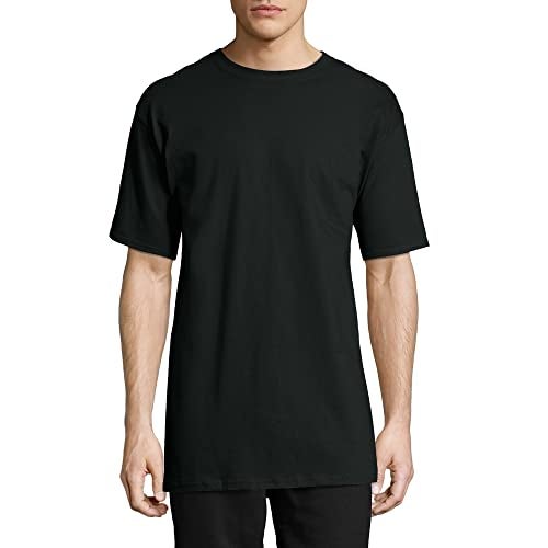 Hanes Men's Short Sleeve Beefy-T (Pack of 2), Black, Large - Image 2