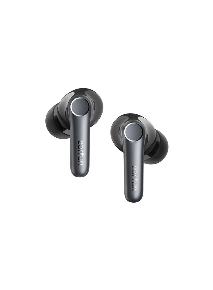 EarFun سماعات أذن وايرلس إيرفن أير برو 4 مع خاصية إلغاء الضوضاء الهجينة التكيفية، صوت كوالكوم سناب دراجون، aptX™ بدون فقدان، 6 ميكروفونات AI CVC 8.0 للمكالمات، صوت عالي الدقة LDAC، 52 ساعة من وقت التشغيل، بلوتوث 5.4، أسود داكن - Image 1
