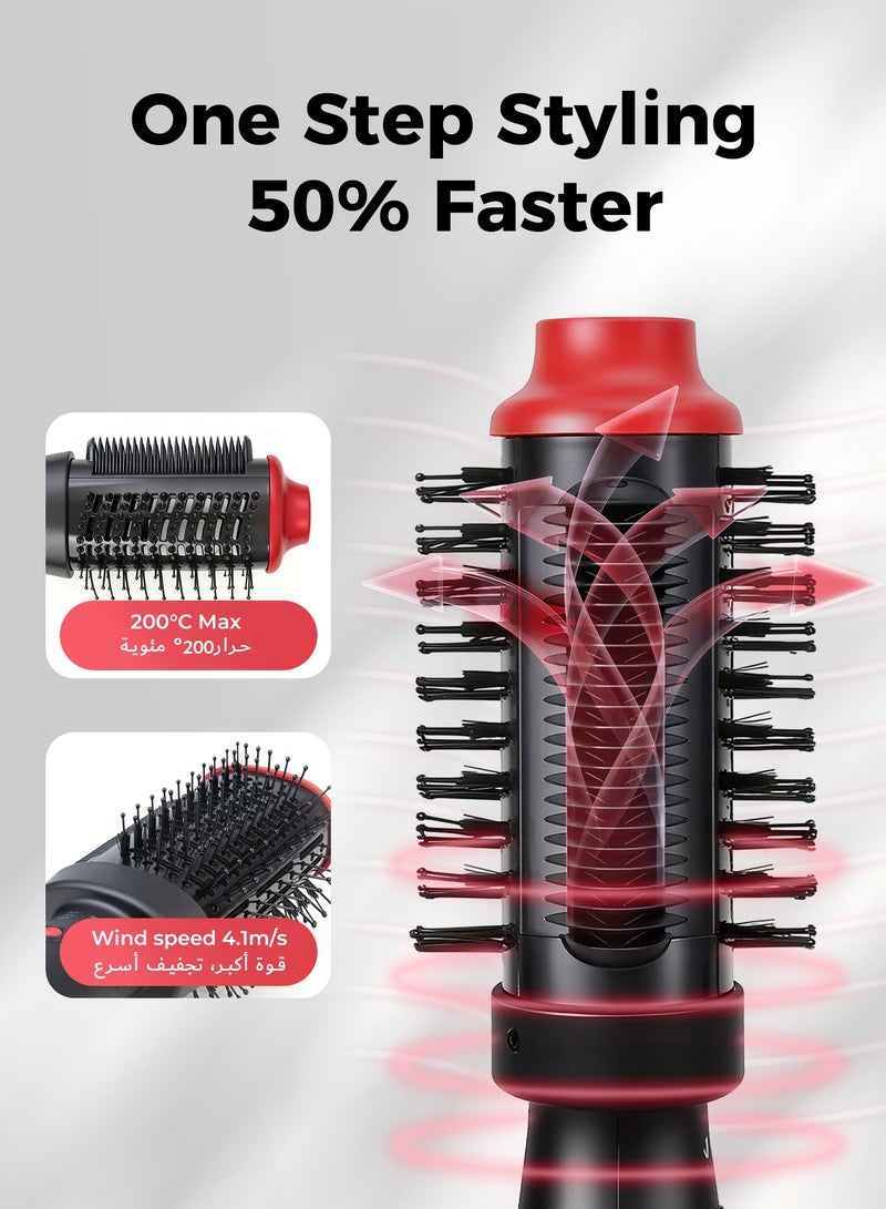 DOSCHER Blow Dryer Brush – Hot Air Thermal Brush and Heated Comb, Ionic Hair Straightener & Volumizer, Fast Drying Frizz-Free Styling with 3 Heat & 3 Speed Settings, for All Hair Types - Image 3