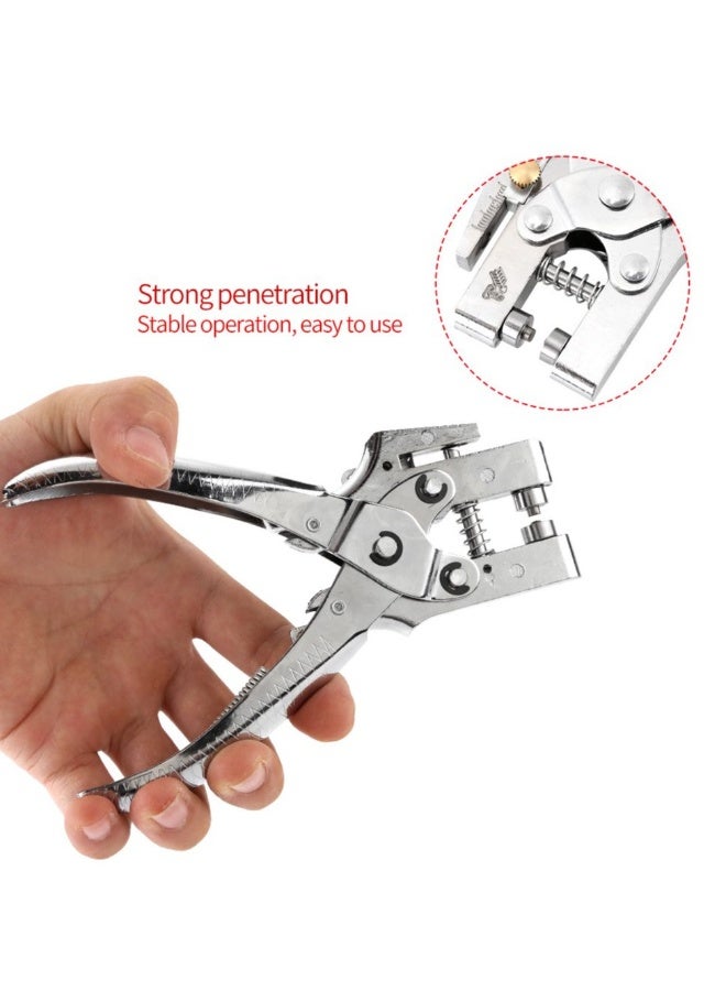 SYOSI Grommet Kit, Grommet Machine Hole Punch Plier with 100  Pieces  Grommets, Portable Manual Grommet Press Tool Handheld Grommet Hand Press Tool for Belts, Fabric, Saddles, Collars, Canvas, Tents  - Image 4