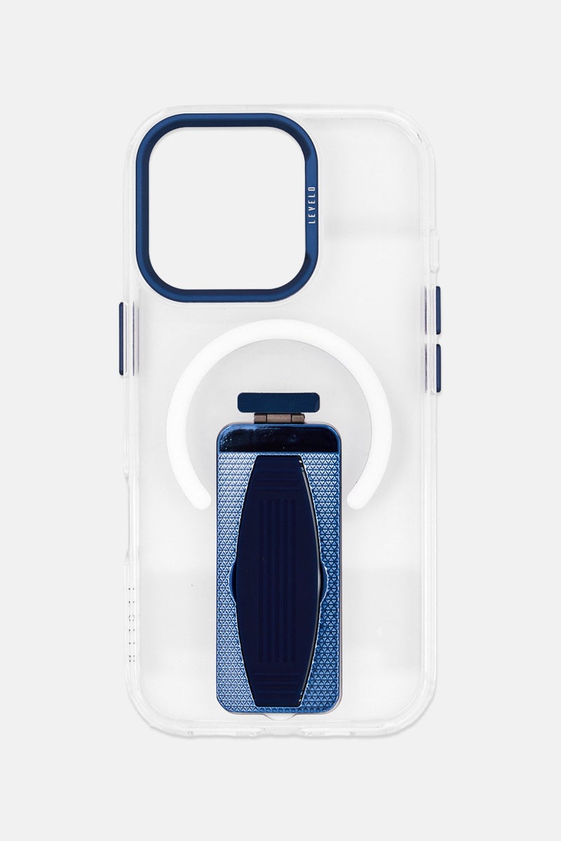 LEVELO iPhone 16 Pro Morphix Magsafe Case With Grip And Stand, Transparent - Image 1