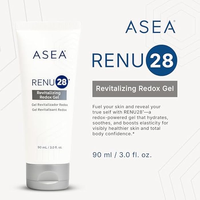 ASEA - RENU28 Redox Gel - Clean Beauty Skincare with Redox Molecules - Improves Elasticity, Smooths Fine Lines, Enhances Tone & Texture - 90 ml - Image 3