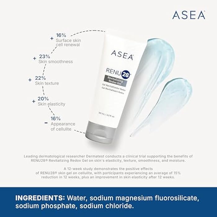 ASEA - RENU28 Redox Gel - Clean Beauty Skincare with Redox Molecules - Improves Elasticity, Smooths Fine Lines, Enhances Tone & Texture - 90 ml - Image 2