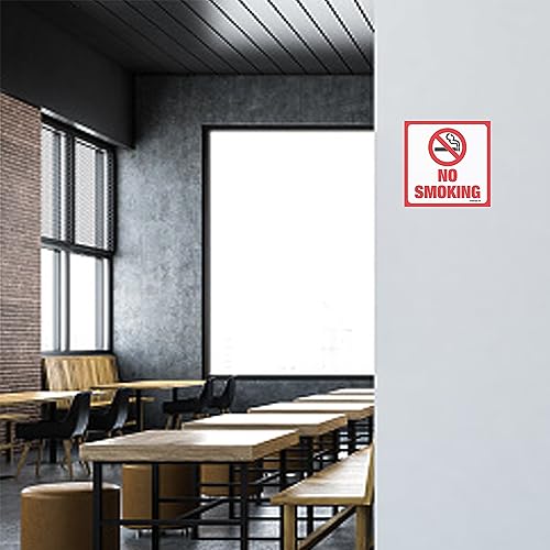 Clickforsign Weather Resistant Long Lasting UV Protected No Smoking Sign Stickers (5.5 x 5.5 inch)- Pack of 4 - Image 4
