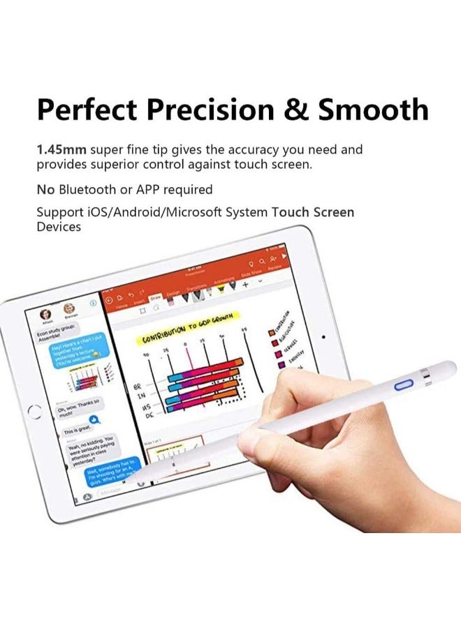 Digitplus Original Quality Universal High Tech Smart Stylus Pen For iPad pen/pencel Tab pen Mediapad pen White  - Image 3