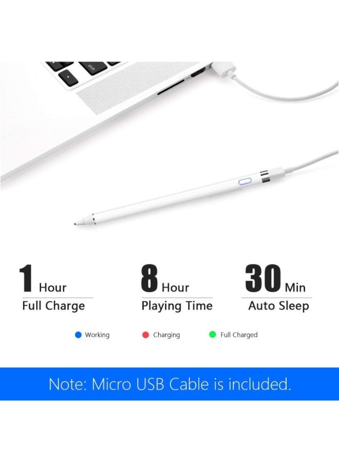 Digitplus Original Quality Universal High Tech Smart Stylus Pen For iPad pen/pencel Tab pen Mediapad pen White  - Image 2
