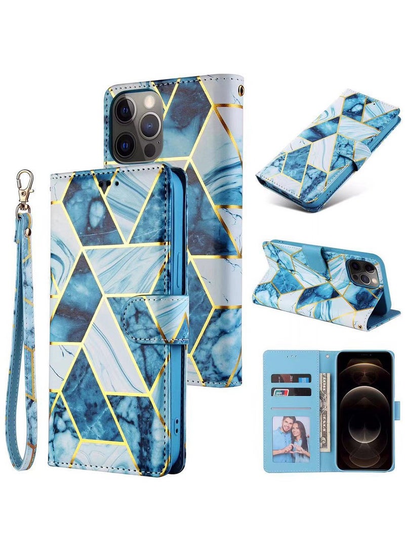 iPhone 15 Pro Leather Case Wallet Flip Cover Card Slots Magnetic Closure Stand Phone Holder Function Fold Shockproof Protective Full Protection Anti-drop Anti-scratch Accessory for iphone 15 Pro  - Image 1