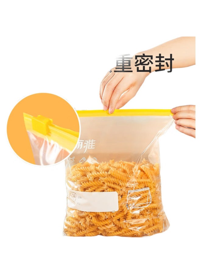 Maryya Meili Ya Food Storage Bags, Zipper, Large Size, 10 Pieces, Thickened, Disposable, Kitchen, Refrigerator, Cold Storage, Fresh-Keeping, Transparent, Self-Sealing Bags - Image 2