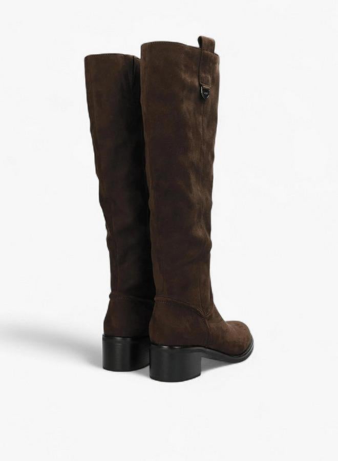 MEXX Solid High Shaft Boots with Block Heel - Image 3