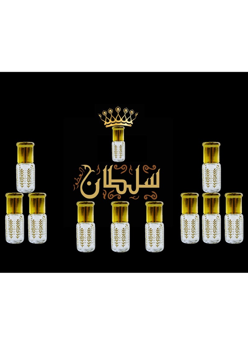 Sultan 11 Pieces Mixed Sultan Perfumes Is Stable and Lasts Long Economical Package 3 Ml 