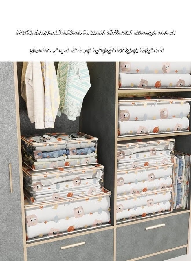 حقائب تخزين ملابس شفافة، حقائب نقل كبيرة السعة، حقائب تخزين قابلة للطي بسحاب، حقائب تخزين ملابس مقاومة للغبار، منظمات خزائن وحاويات تخزين للمفروشات والألحفة والبطانيات - Image 5
