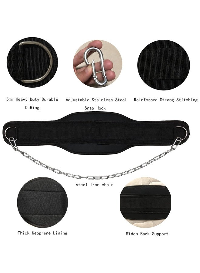 DUNISO Weight Lifting Belt, Professional Comfortable Workout Weight Lifting Waist Belt with Chain，Squat & Deadlift Protect Waist Weightlifting Belt，for Men Added Weight Training, Squat, Deadlift, Bodybuilding - Image 4