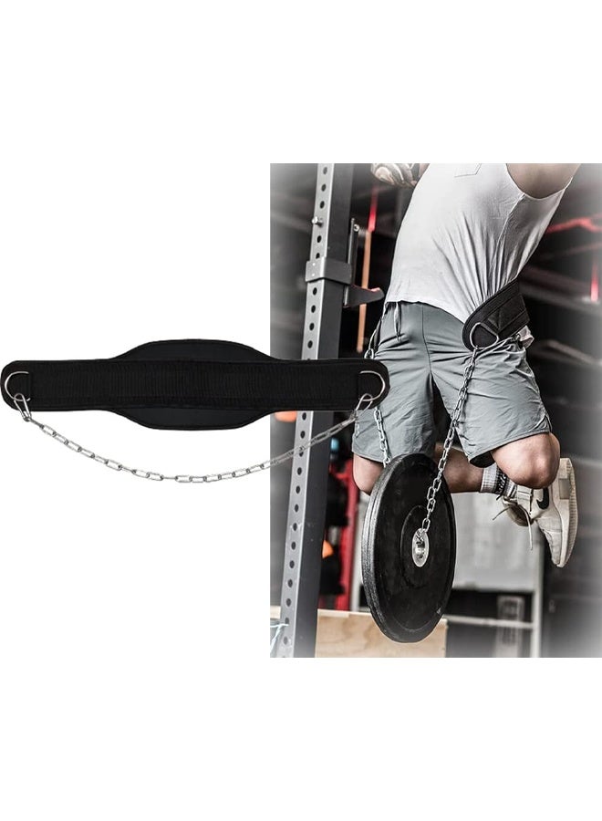 DUNISO Weight Lifting Belt, Professional Comfortable Workout Weight Lifting Waist Belt with Chain，Squat & Deadlift Protect Waist Weightlifting Belt，for Men Added Weight Training, Squat, Deadlift, Bodybuilding - Image 1