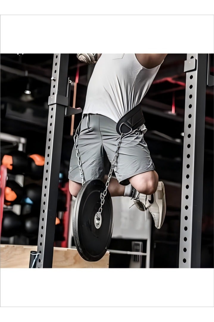 DUNISO Weight Lifting Belt, Professional Comfortable Workout Weight Lifting Waist Belt with Chain，Squat & Deadlift Protect Waist Weightlifting Belt，for Men Added Weight Training, Squat, Deadlift, Bodybuilding - Image 5