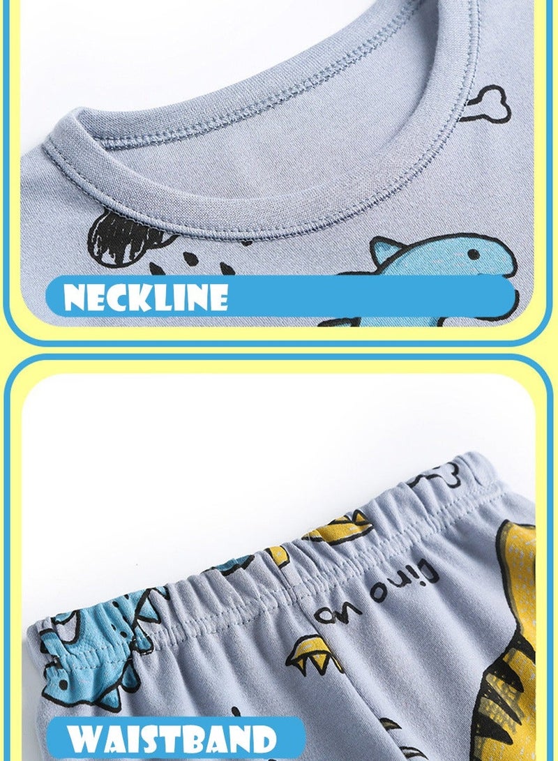 WiNi BEE Boys' 2-Piece Pajama Set, Long Sleeve Sleepwear - Pure Cotton & Breathable Nightwear - Image 4
