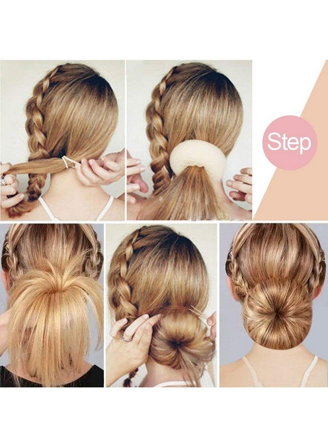 TsMADDTs TsMADDTs Ring Style Bun Maker Set - 7 Golden Bun Makers, 5 Hair Ties, 20 Bobby Pins for Chignon Hairstyles - Image 3