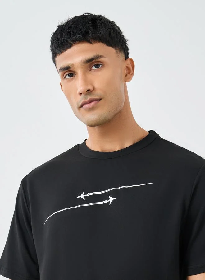 Take Two Graphic Print Round Neck Short Sleeve T-Shirt