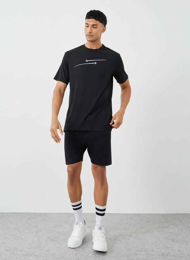 Take Two Graphic Print Round Neck Short Sleeve T-Shirt