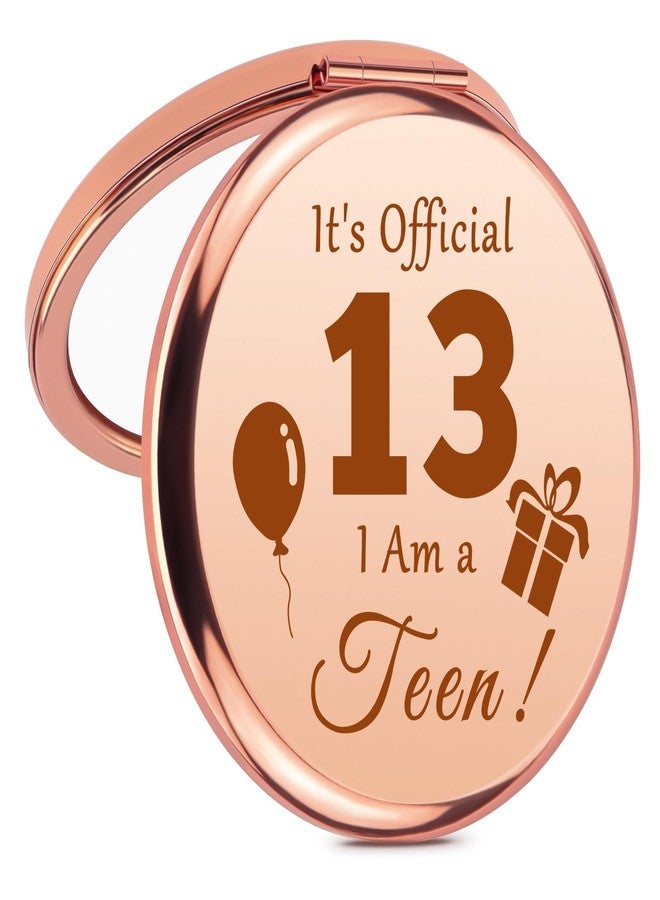 Mikela 13 Year Old Girl Gift Compact Mirror 13th Birthday Gifts for Teenage Girls Sister Daughter Niece Friends Granddaughter Makeup Mirror 2012 13 Bday Gift Thirteenth Birthday Gifts - Image 1