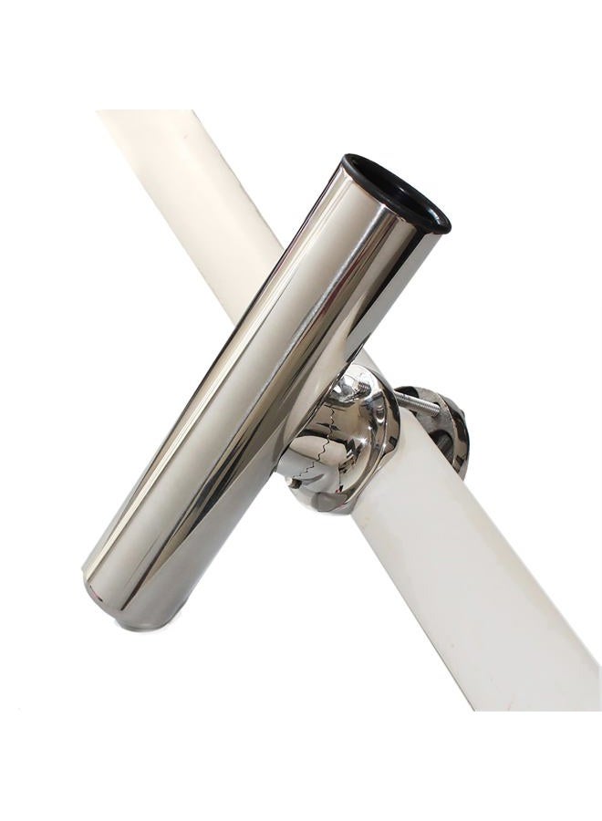 X-Haibei 2 Pcs Rail Clamp On Fishing Rod Holder for Boat Stainless Steel Clamp Fittings Rail 1-1/4 to 2 inch - Image 3