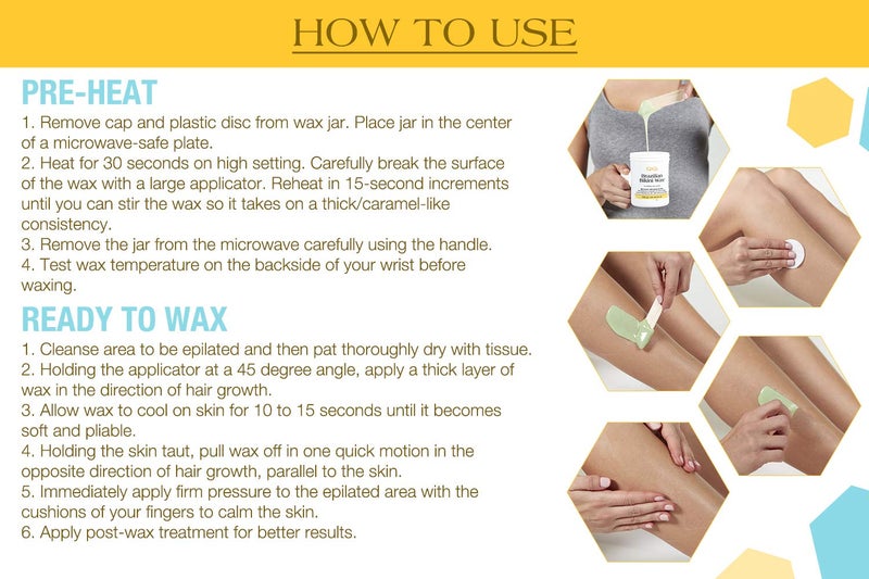 GiGi Brazilian Bikini Wax Microwave Kit - Hard Wax for Sensitive Skin, Face & Body Hair Removal, No Strips Needed, Easy At-Home Waxing Kit - Image 5