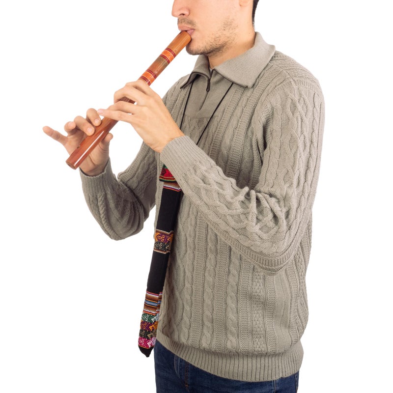 NOVICA Handcrafted Wood Andean Quena Flute with Carrying Case, 'Peace Flute' - Image 3
