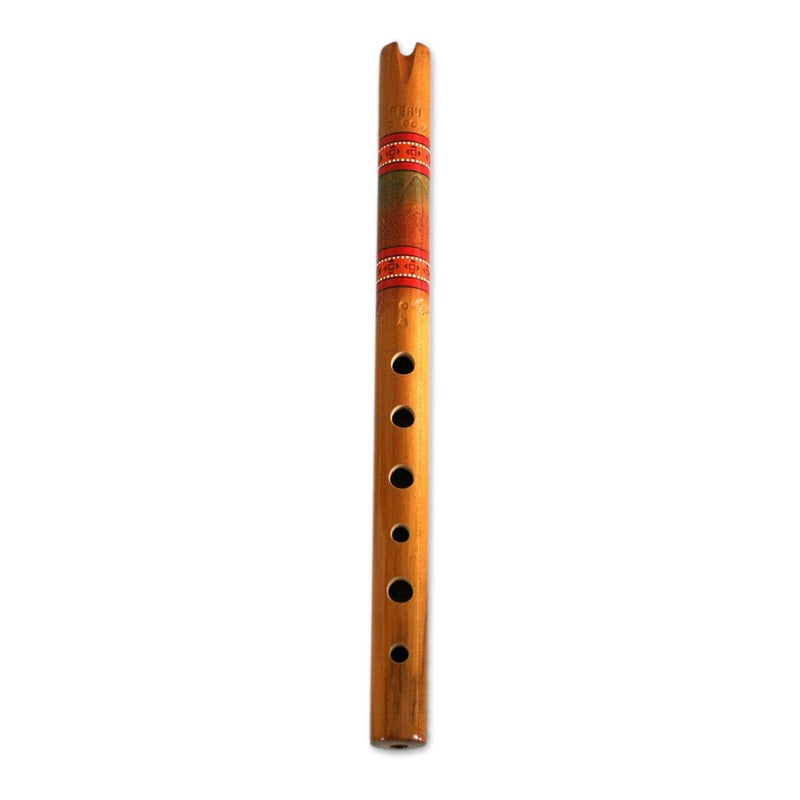 NOVICA Handcrafted Wood Andean Quena Flute with Carrying Case, 'Peace Flute' - Image 1