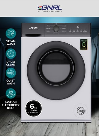6KG Front Load Washing Machine 2025 Model, EGWMFL700, With INVERTER BLDC Motor 5 Year Warranty, 5 STAR Energy & Water Consumption, 1200 RPM, 12 Programs (1 Year Brand Warranty) - pzsku/Z5B9D84A1917A7346DB33Z/45/_/1737693042/d50aa670-83c9-4107-838f-7c13c32f21a8
