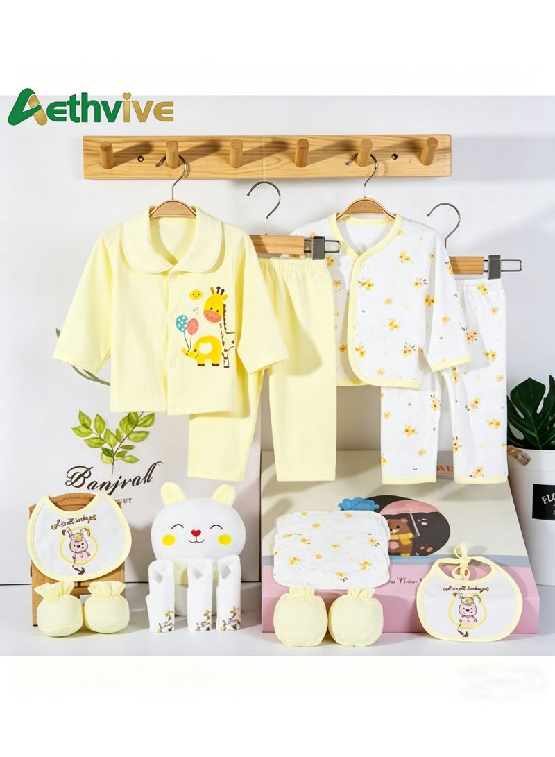 Aethvive 18pcs Baby Gift Box, Newborn Clothing Set Baby Clothes Gift Set Newborn Gift Set Newborn Outfit Set Baby Gift Box for Boys and Girls - Image 2
