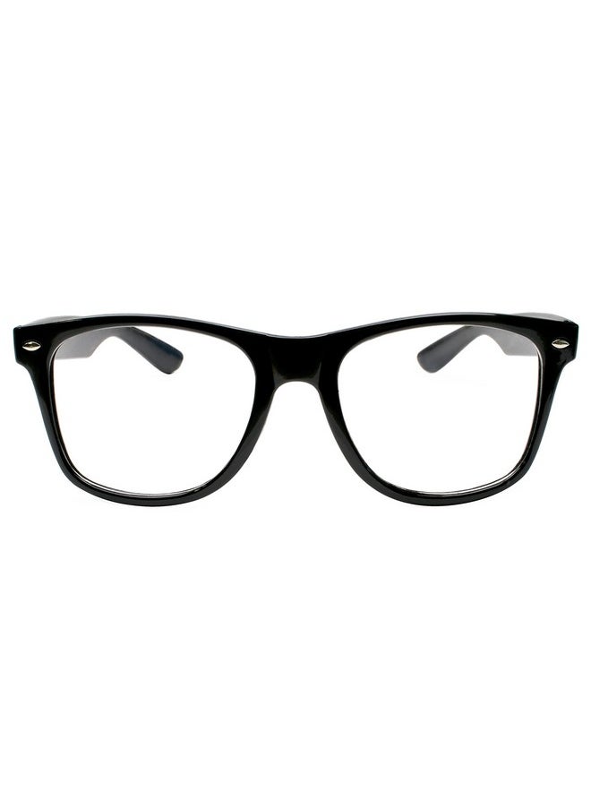 KANGAROO - Black Superhero Nerd Glasses Black Frame Fake Nerd Glasses For Men And Women Nonprescription Nonpolarized Clear Lens Prop Glasses Costume Glasses For Halloween Or Cosplay - Image 1