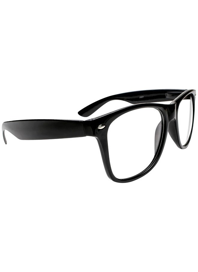 KANGAROO - Black Superhero Nerd Glasses Black Frame Fake Nerd Glasses For Men And Women Nonprescription Nonpolarized Clear Lens Prop Glasses Costume Glasses For Halloween Or Cosplay - Image 1