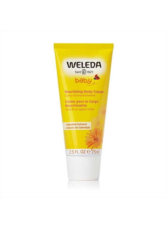 Weleda Baby Calendula Nourishing Body Cream, 2.5 Fluid Ounce, Plant Rich Moisturizer with Calendula and Lanolin - Image 1