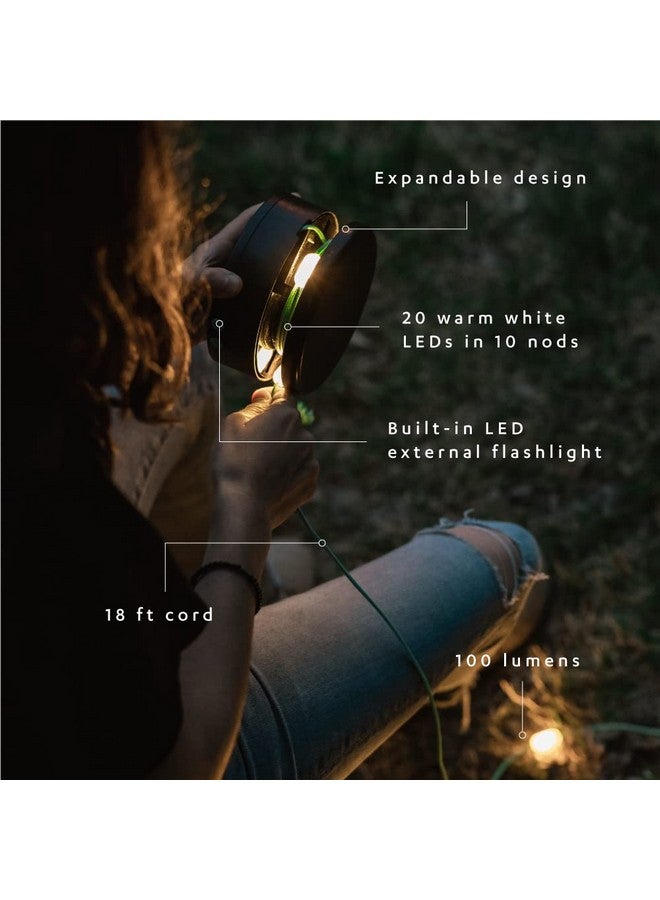 MPOWERD MPOWERD Luci Solar String Lights + Phone Charger: White 18' Rechargeable via Solar or USB-A, 100 Lumens LEDs, Lasts Up to 20 Hours, Waterproof, Camping, Backyard, and Travel  - Image 2