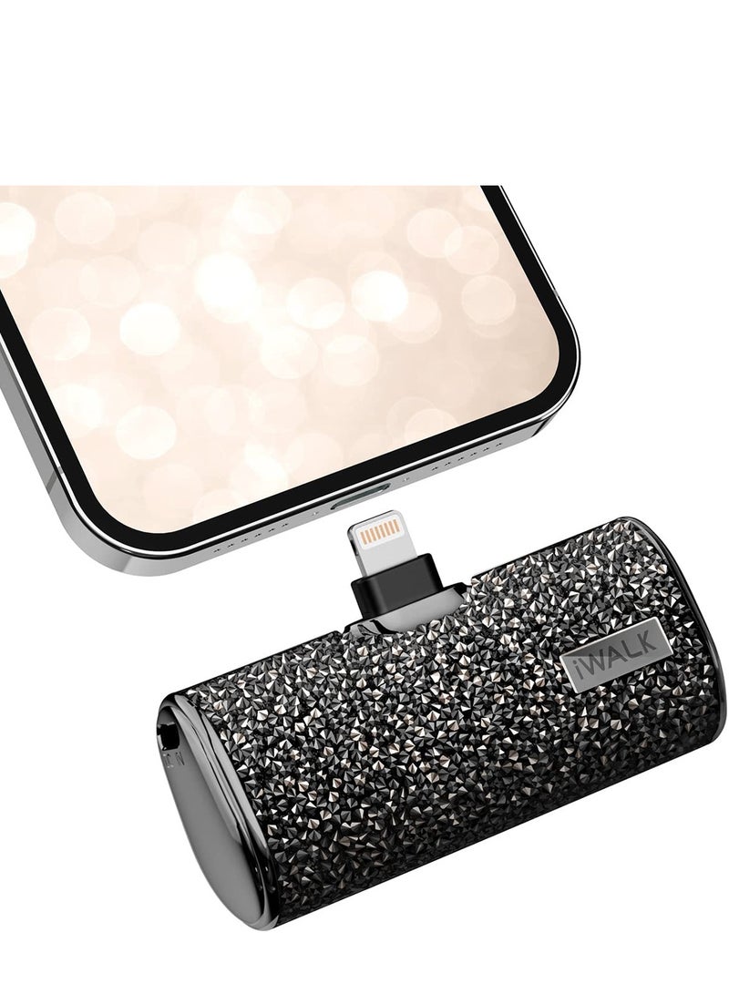 آيووك بنك الطاقة المحمول الصغير iWALK بنك طاقة صغير محمول بسعة 4500 مللي أمبير، بنك طاقة صغير محمول 4500 مللي أمبير، نوع لايتننغ ماسي-أسود - Image 3