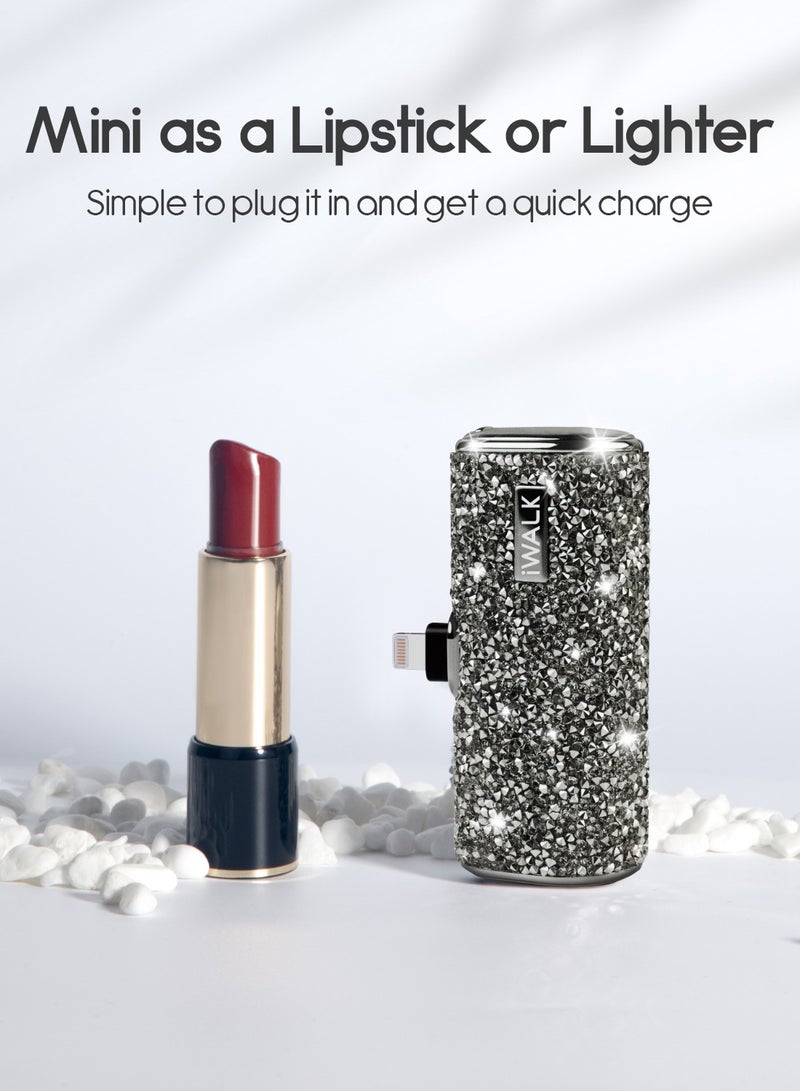 آيووك بنك الطاقة المحمول الصغير iWALK بنك طاقة صغير محمول بسعة 4500 مللي أمبير، بنك طاقة صغير محمول 4500 مللي أمبير، نوع لايتننغ ماسي-أسود - Image 4