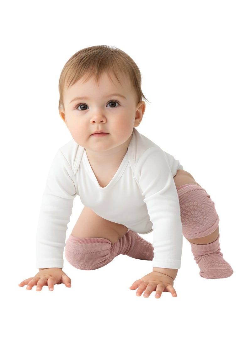 Bambimici 2-Piece Baby Knee Protective Knee Pad Set Beige Dark - Image 2