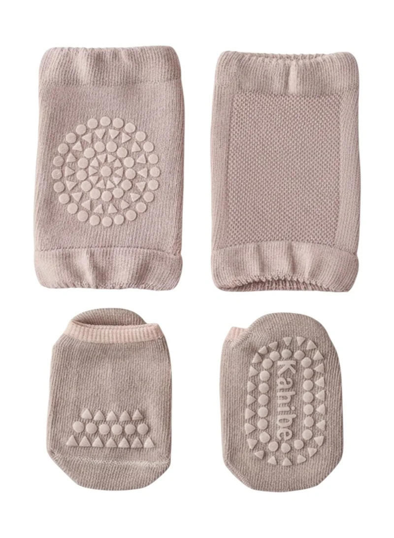 بامبيميسي مجموعة واقيات الركبة للأطفال قطعتين بيج داكن