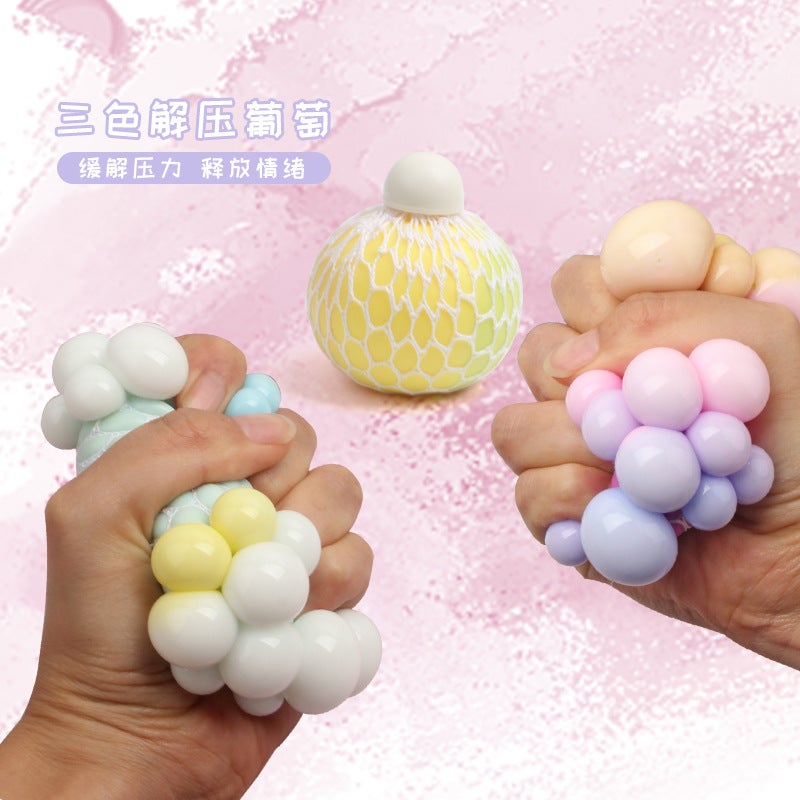 Creative decompression color grape ball squeeze ball decompression kneading music trick vent ball trembles toy factory outlet - Image 2