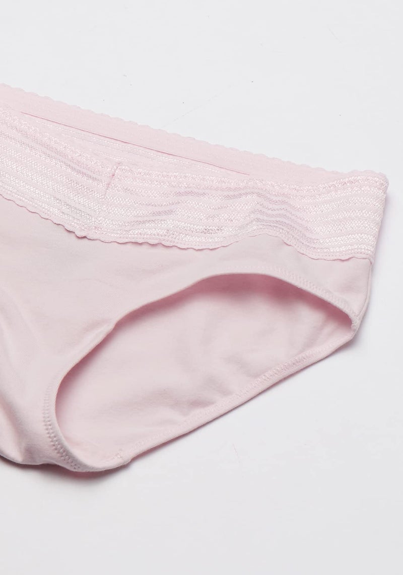 Warner's womens Blissful Benefits No Muffin 3 Pack Hipster Panties, Black/Pale Pink/Dark Gray Heather, Large US - Image 3
